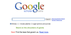 Google Scholar search 